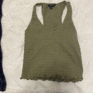 Green crop top